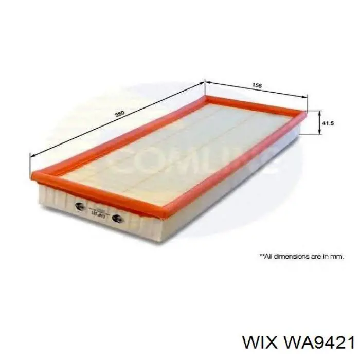 Купить WA9421 WIX Автомобильный фильтр воздуха
