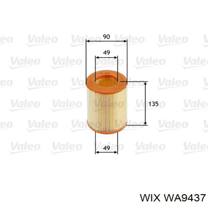 Элемент воздушного фильтра WIX WA9437 цена, от 7.69 USD
