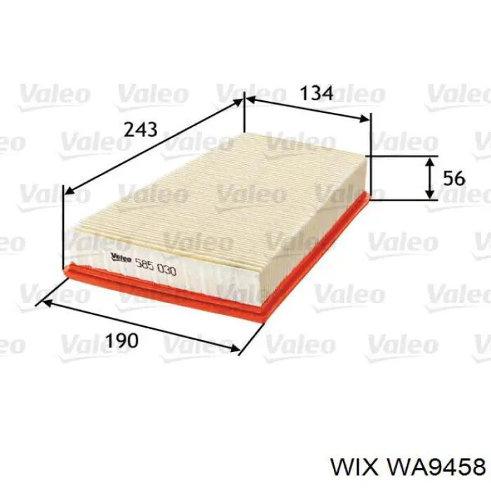 Filtro de aire WA9458 WIX