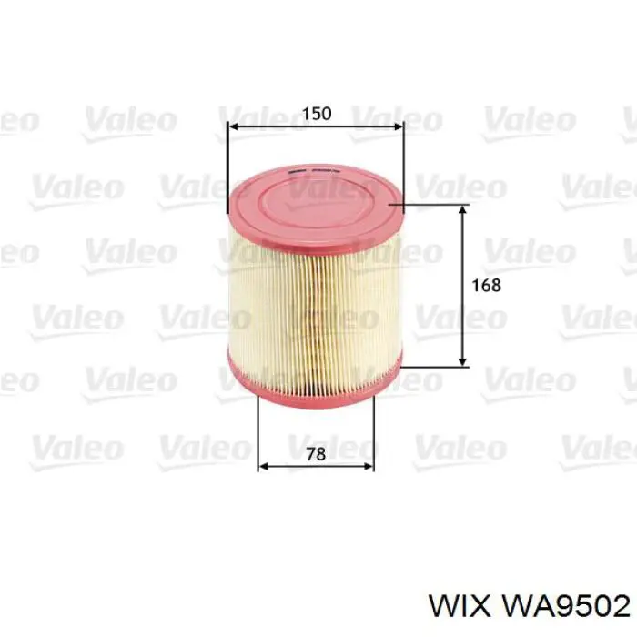WA9502 WIX воздушный фильтр