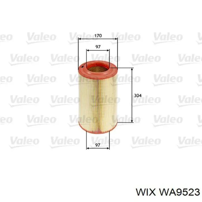 WA9523 WIX Воздушный фильтр двигателя