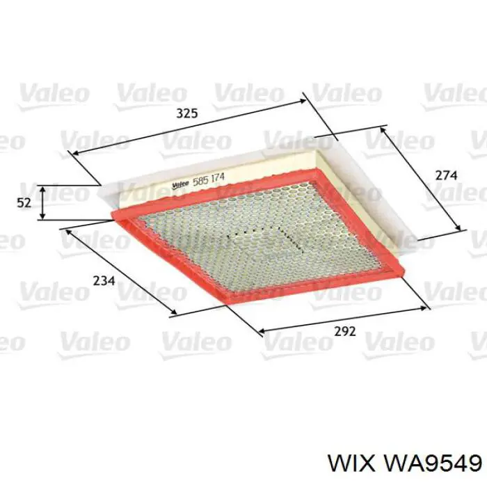 Купить WA9549 WIX Автомобильный фильтр воздуха