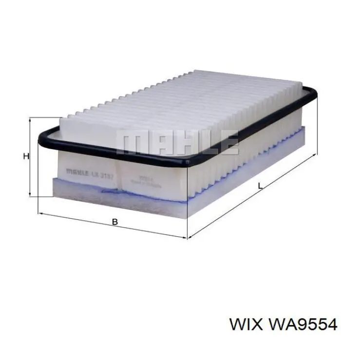 Купить WA9554 WIX Автомобильный фильтр воздуха