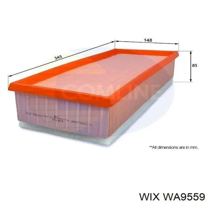 WA9559 WIX воздушный фильтр