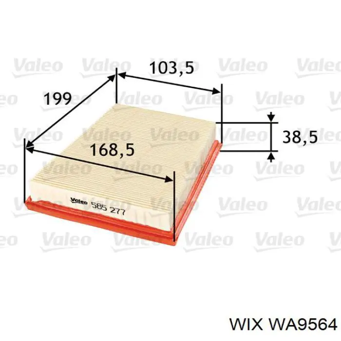 Купить WA9564 WIX Автомобильный фильтр воздуха