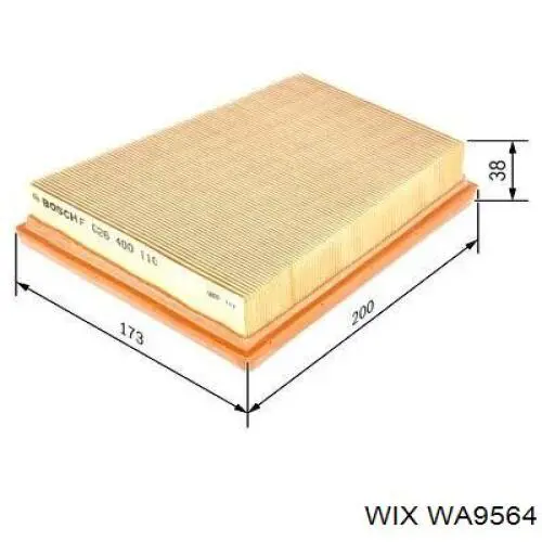 WA9564 WIX Воздушный фильтр двигателя