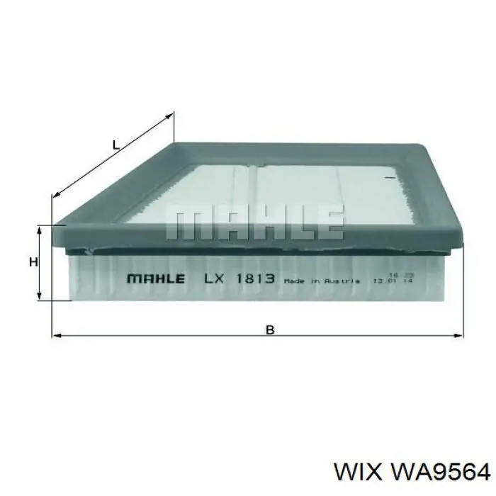 WA9564 WIX воздушный фильтр