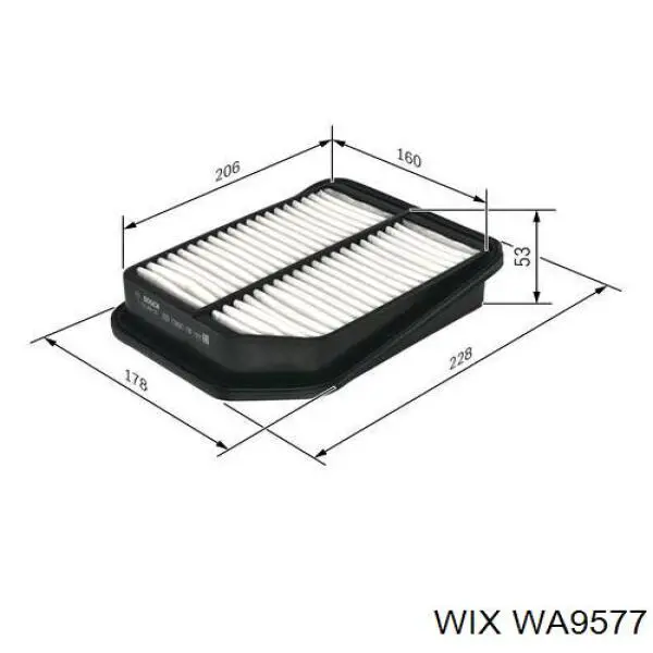 Купить WA9577 WIX Автомобильный фильтр воздуха