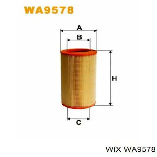 WA9578 WIX воздушный фильтр