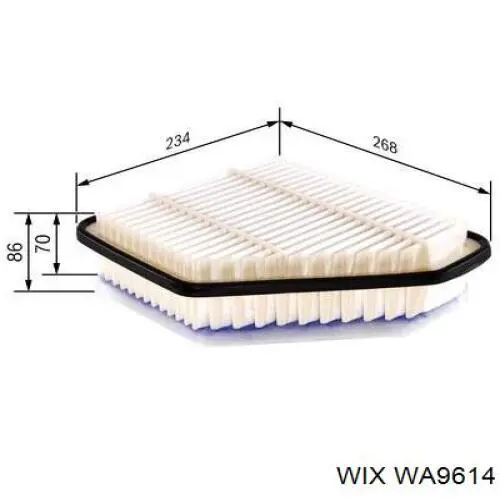 Купить WA9614 WIX Автомобильный фильтр воздуха