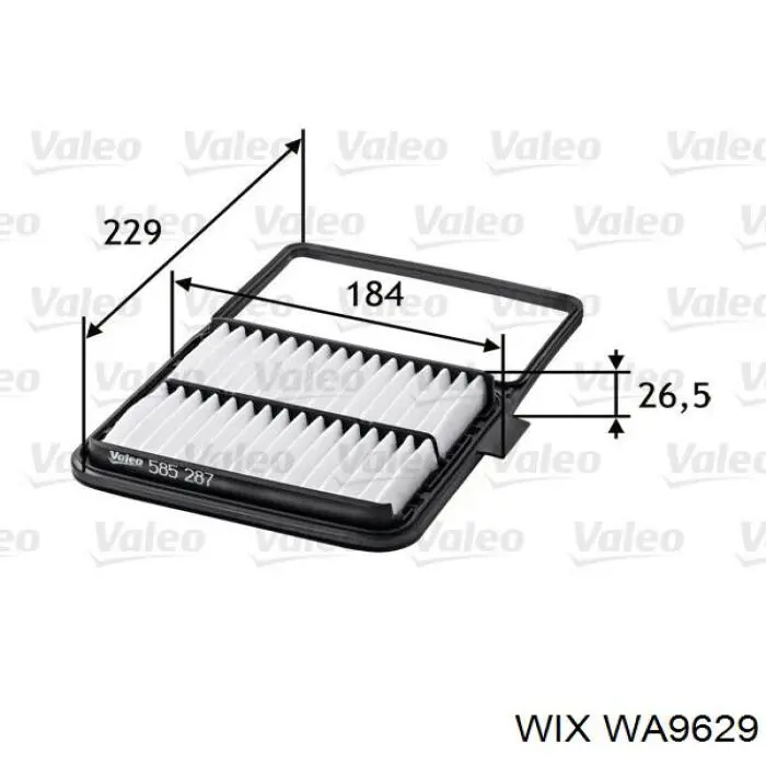 Воздушный фильтр WA9629 WIX