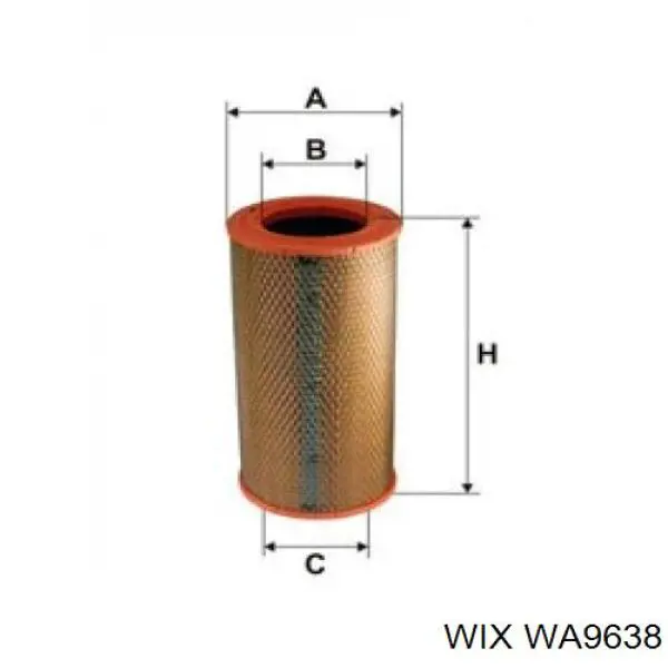 Воздушный фильтр WA9638 WIX