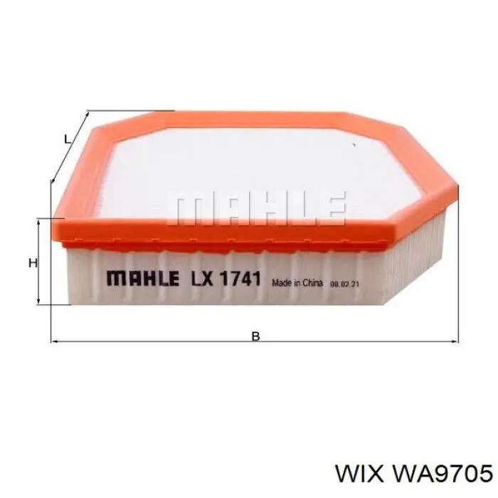 WA9705 WIX filtro de ar