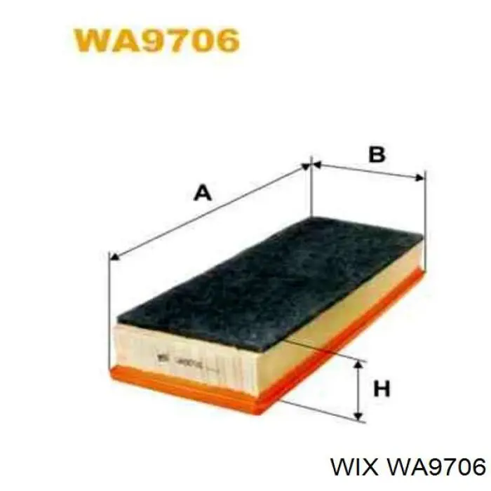 Воздушный фильтр WA9706 WIX