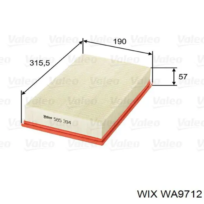Элемент воздушного фильтра WIX WA9712 цена, от 8.61 USD