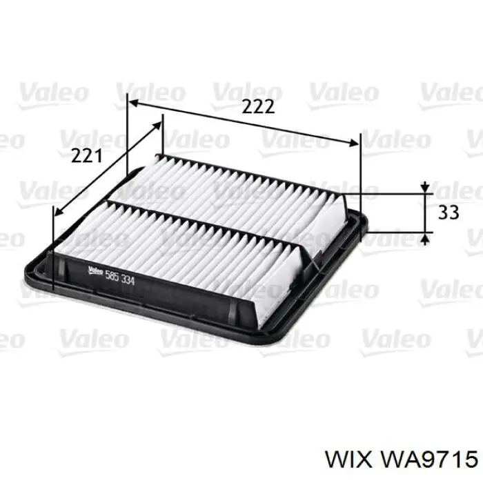 Filtro de aire WA9715 WIX