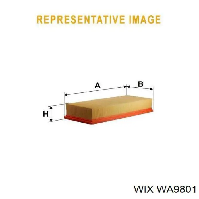 WA9801 WIX filtro de ar