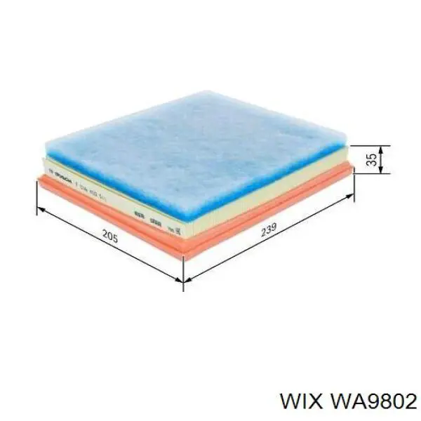 Filtro de aire WA9802 WIX