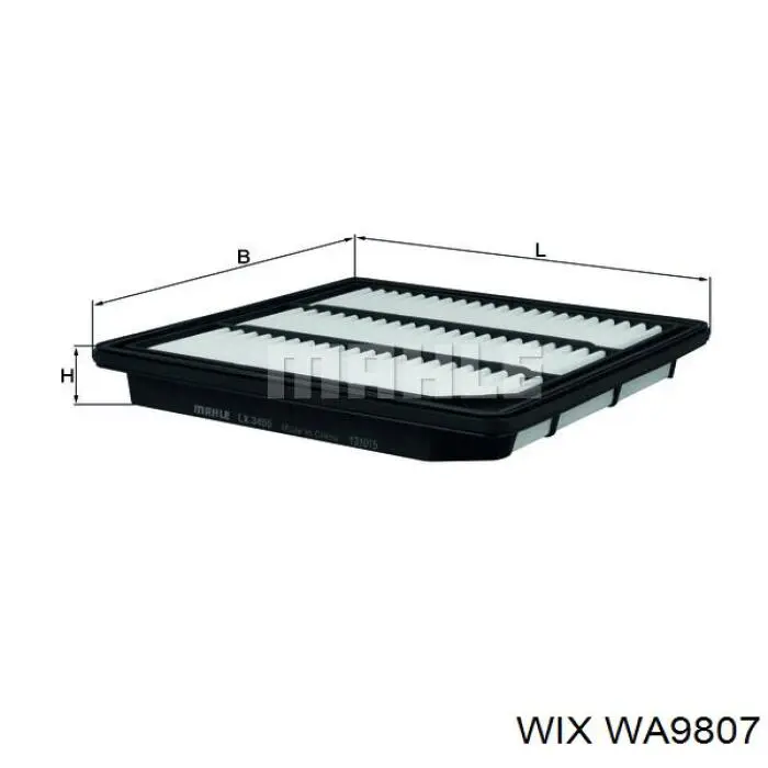 WA9807 WIX filtro de ar