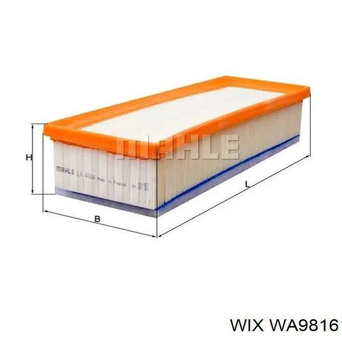 Купить WA9816 WIX Автомобильный фильтр воздуха