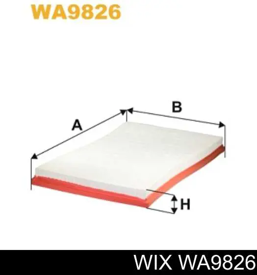 WA9826 WIX Воздушный фильтр двигателя