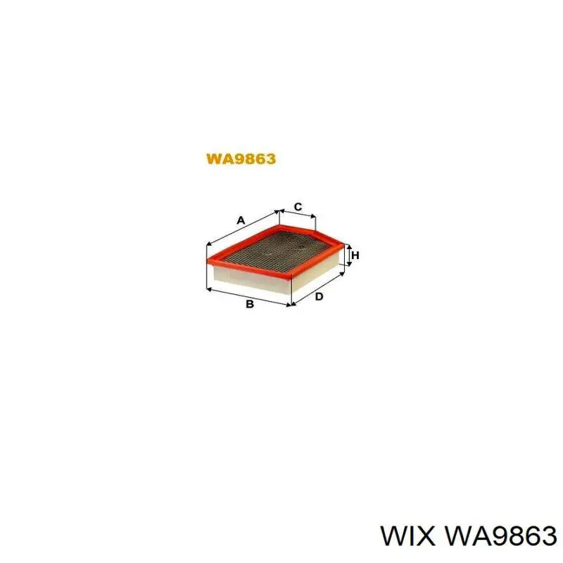Купить WA9863 WIX Автомобильный фильтр воздуха