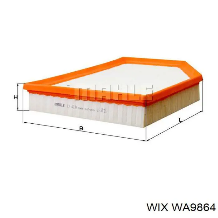 Купить WA9864 WIX Автомобильный фильтр воздуха