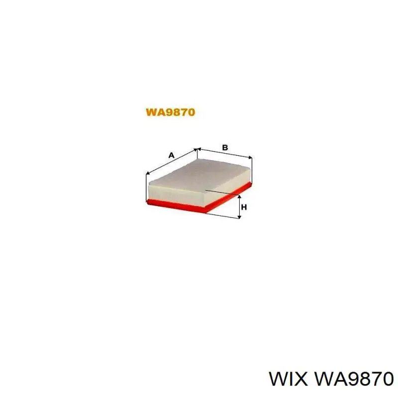 WA9870 WIX Воздушный фильтр двигателя
