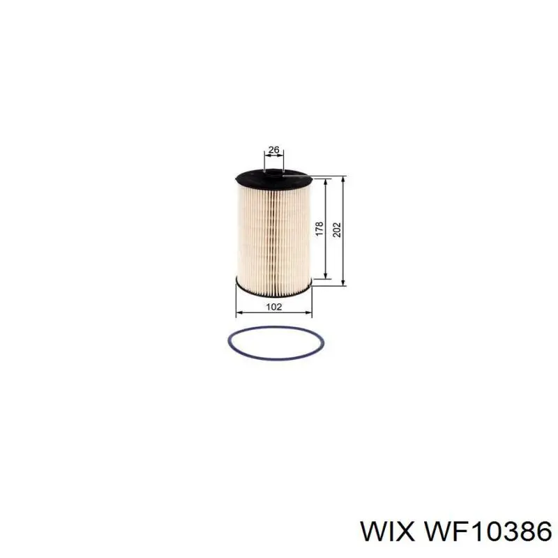 Фильтр тонкой очистки топлива WIX WF10386 цена, от 42.90 USD