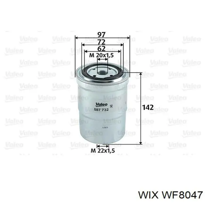 Фильтр тонкой очистки топлива WIX WF8047 цена, от 5.78 USD