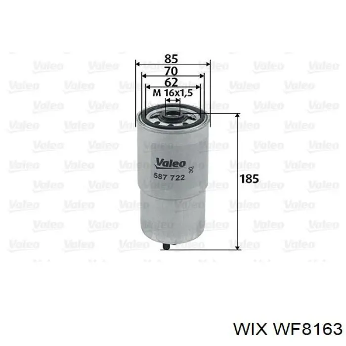 WF8163 WIX топливный фильтр