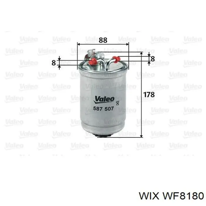 WF8180 WIX топливный фильтр
