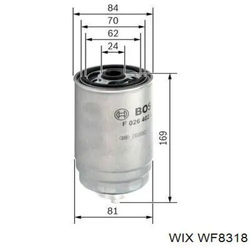 Купить WF8318 WIX Фильтр-отстойник топлива грубой очистки