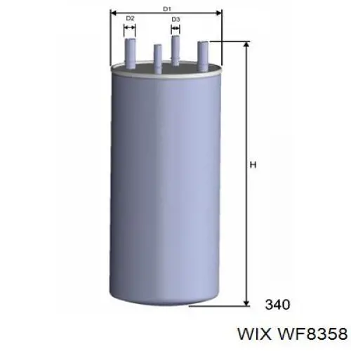 Купить WF8358 WIX Фильтр-отстойник топлива грубой очистки