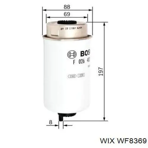 Фильтр тонкой очистки топлива WIX WF8369 цена, от 13.09 USD