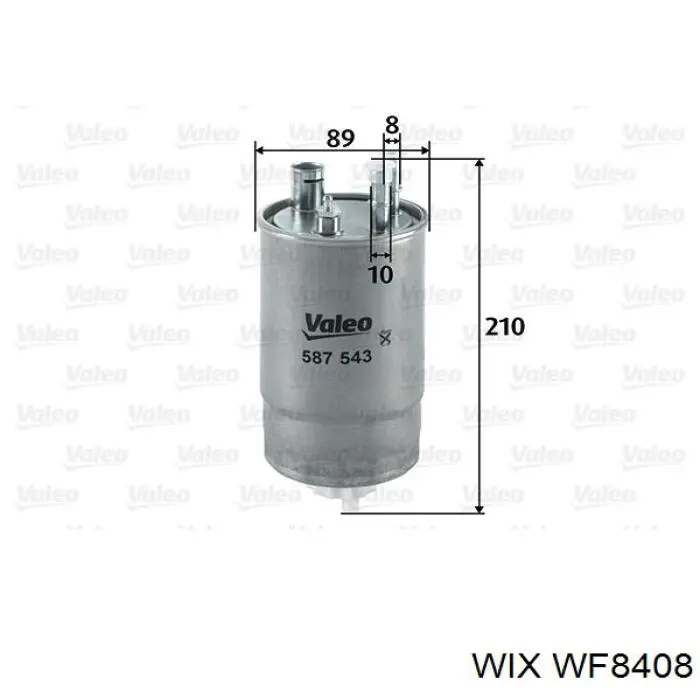 Фильтр тонкой очистки топлива WIX WF8408 цена, от 25.37 USD