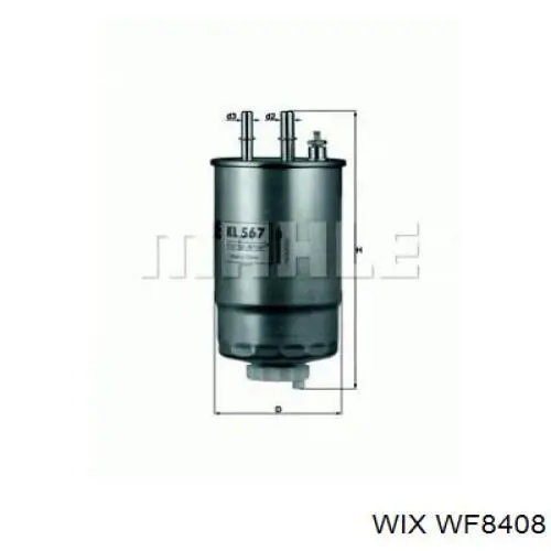 Купить WF8408 WIX Фильтр-отстойник топлива грубой очистки