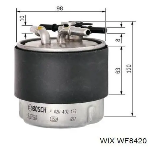 Купить WF8420 WIX Фильтр-отстойник топлива грубой очистки