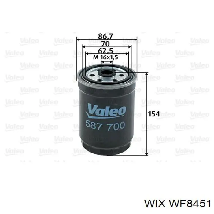 Купить WF8451 WIX Фильтр-отстойник топлива грубой очистки