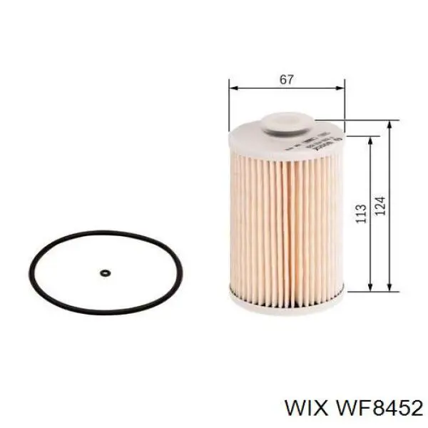 Купить WF8452 WIX Фильтр-отстойник топлива грубой очистки