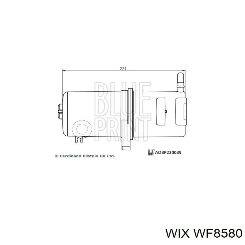 ADBP230039 Blue Print filtro de combustível