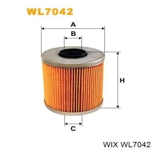 Фильтр масляный WIX WL7042