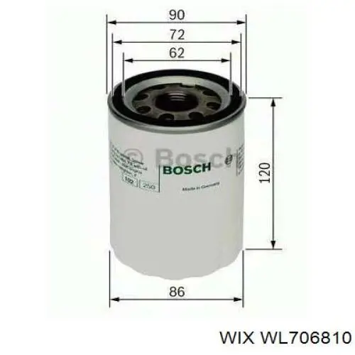 WL7068-10 WIX filtro de óleo