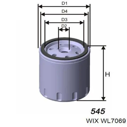 Фильтр очистки масла центробежный WIX WL7069 цена, от 8.04 USD