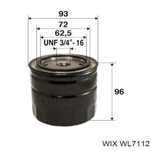 WL7112 WIX масляный фильтр