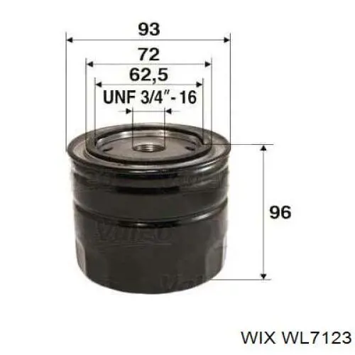 Filtro de aceite WL7123 WIX