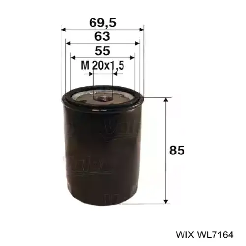 WL7164 WIX Масляный фильтр двигателя