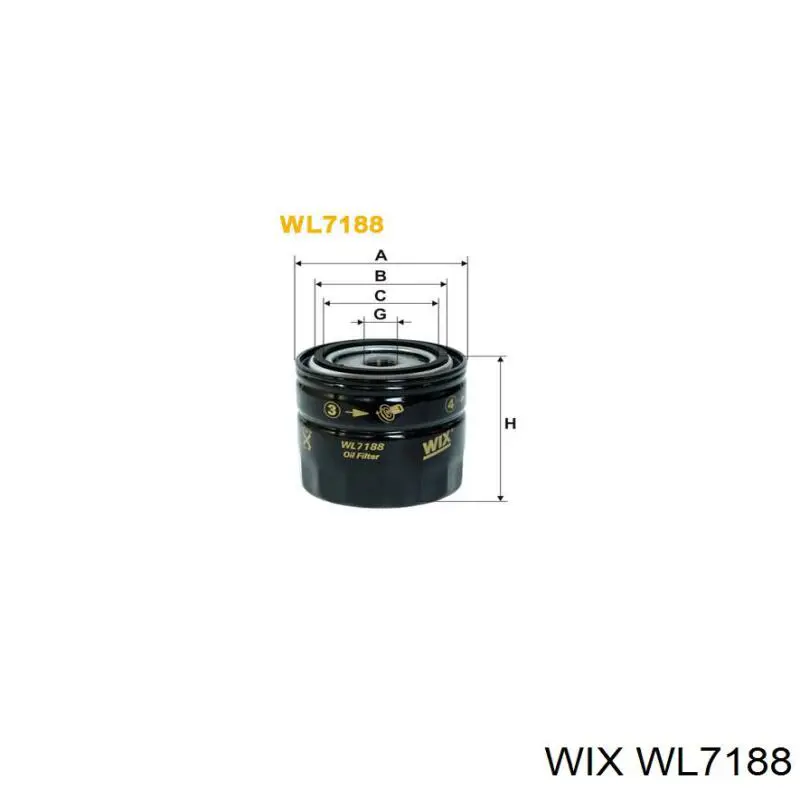 Filtro de aceite WL7188 WIX