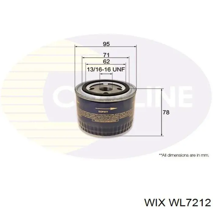 Фильтр очистки масла центробежный WIX WL7212 цена, от 4.32 USD