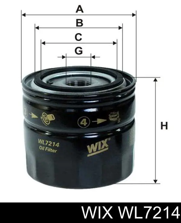 WL7214 WIX масляный фильтр